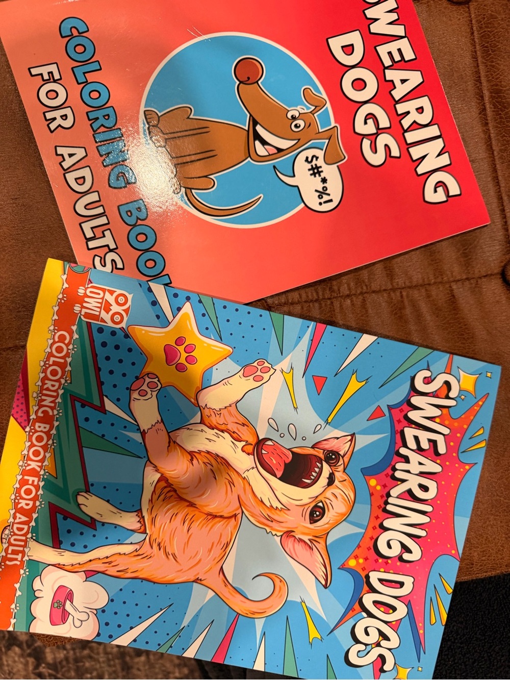 Adult coloring books- 2 pack swearing dogs new